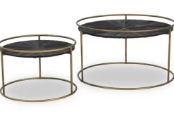 Salontafels-PTMD Salontafelset Black wood 706936 Caly