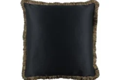 Sierkussens-Claudi Sierkussen Black + Fringe Bronze Dafne |