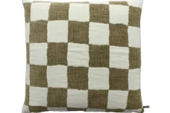 Outlet Sierkussen Tobacco Checky | Sierkussens