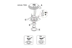 Online Spot 7304W Pélite Spots|Plafondlamp