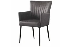 Eetkamerstoelen-Tower Living Stoel Anthracite Toledo