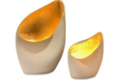 Discount Tafellamp LB999-1TL small+medium keramiek mat wit-gold Nature | Tafellampen