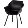 Tuinartikelen-Hartman tuinmeubelen Tuinstoel Carbon Black 11.680.008 Sophie Element