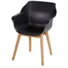 Tuinartikelen-Hartman tuinmeubelen Tuinstoel Carbon Black 11.688.408 Sophie Teak