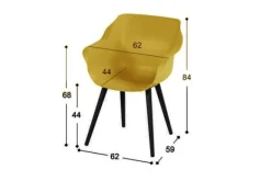 Tuinartikelen-Hartman tuinmeubelen Tuinstoel Curry Yellow 11.681.872 Sophie Studio