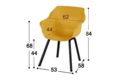 Tuinartikelen-Hartman tuinmeubelen Tuinstoel Curry Yellow 11.680.872 Sophie Element