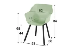 Tuinartikelen-Hartman tuinmeubelen Tuinstoel French Green 11.680.847 Sophie Element