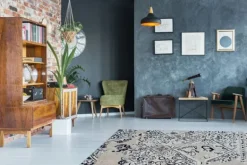 Discount Vloerkleed 120 Grijs Zwart River Vloerkleden