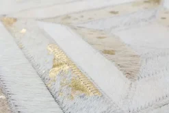 Vloerkleden-Divendo Vloerkleed 410 Ivoor Goud Spark