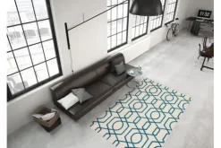 Vloerkleden-Divendo Vloerkleed 400 Ivoor Turquoise Now!