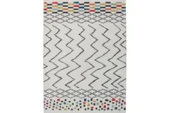 Online Vloerkleed 410 Wit Zwart Multi Agadir Vloerkleden