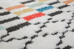 Online Vloerkleed 410 Wit Zwart Multi Agadir Vloerkleden