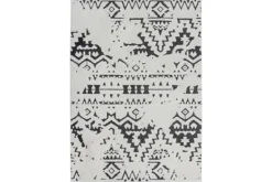 Vloerkleden-Divendo Vloerkleed 110 Wit/Zwart Agadir