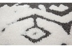 Vloerkleden-Divendo Vloerkleed 110 Wit/Zwart Agadir