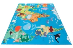 Vloerkleden-Viviendo Vloerkleed 233 World Map Torino Kids