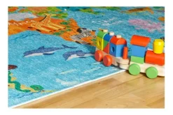 Vloerkleden-Viviendo Vloerkleed 233 World Map Torino Kids