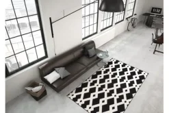 Vloerkleden-Divendo Vloerkleed 100 Zwart Wit Now!