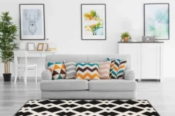 Vloerkleden-Divendo Vloerkleed 100 Zwart Wit Now!