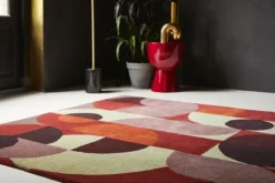 Vloerkleden-Brink & Campman Vloerkleed Cosmo Red Pale Green 95203 Decor |