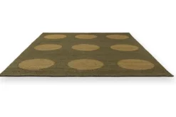 Vloerkleden-Brink & Campman Vloerkleed Festival Dots Olive 495817 Habitat |