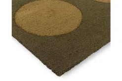 Vloerkleden-Brink & Campman Vloerkleed Festival Dots Olive 495817 Habitat |