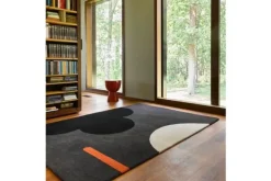 Vloerkleden-Orla Kiely Vloerkleed Graphite 060605 Geo Flower