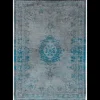 Vloerkleden-Louis de Poortere Vloerkleed Grey Turquoise 8255 Fading World Medallion |