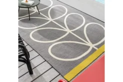 Vloerkleden-Orla Kiely Vloerkleed Slate 460605 Giant Lineair Stem