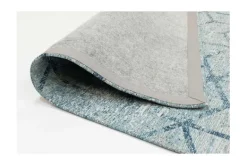 Outlet Vloerkleed Washed Blue Geo Vloerkleden
