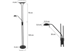 Vloerlampen-Steinhauer Vloerlamp 7500ZW Biron Mexlite