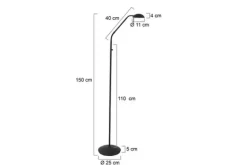 Best Vloerlamp 7501ZW Mexlite Vloerlampen