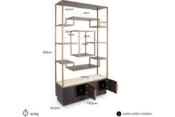 Opbergkasten|Boekenkasten-Richmond Interiors Wandkast 212822 Claremont