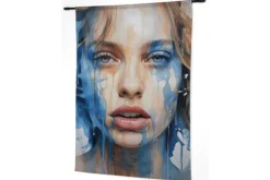 Wandkleden-Urban Cotton Wandkleed Aqua