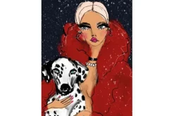 Wandkleden-Urban Cotton Wandkleed Dotted Doggy