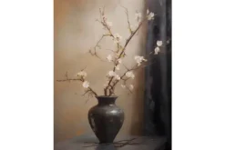 Clearance Wandkleed Light Blossom Vase Wandkleden