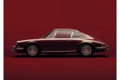 Hot Wandkleed Vintage Porsche Red Wandkleden
