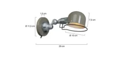 Wandlampen-Steinhauer Wandlamp 7657G Davin Mexlite