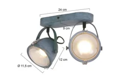 Clearance Wandlamp 1312GR Paco Mexlite Spots|Wandlampen